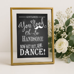 Chalkboard Wedding Bad Gentleman Print Poster