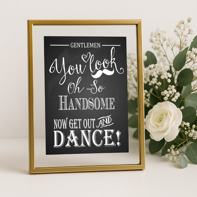 Chalkboard Wedding Bad Gentleman Print Poster (Von Creator hochgeladen)