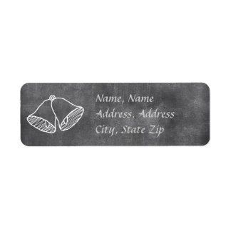 Chalkboard Wedding Bell Address Label