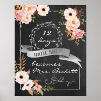 Chalkboard Wedding Brautparty Sign