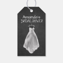 Chalkboard Wedding Dress Brautparty Fevor Tags Geschenkanhänger