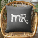 Chalkboard Wedding Herr Mister Kissen<br><div class="desc">Ein unterhaltsames Kissen aus Kalkbrettmuster mit moderner Drehung für jeden Hipster. Sie können den Typ in ein Monogramm ändern.</div>