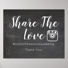 Chalkboard Wedding Instagram Poster
