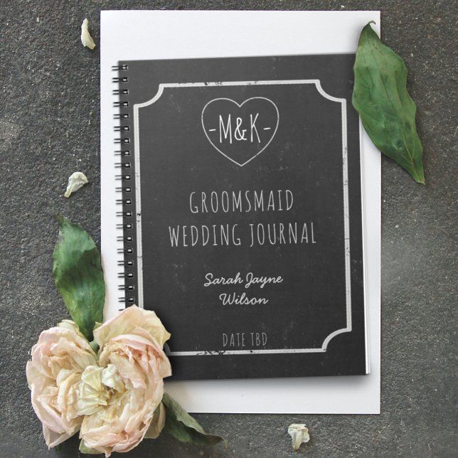 Chalkboard Wedding Journal Brautparty Notebook Notizblock (Von Creator hochgeladen)