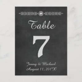 Chalkboard Wedding Tischnummer