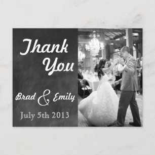 Chalkboard Wedding Vielen Dank Postkarte