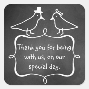 Chalkboard Wedding Vielen Dank Sticker
