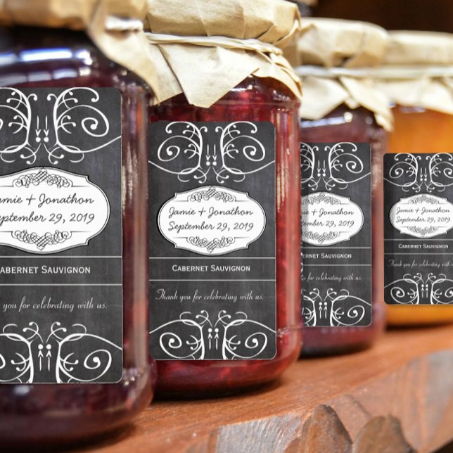 Chalkboard Wedding Wine Label (Von Creator hochgeladen)