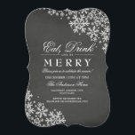 Chalkboard White Snowflake Weihnachts-Party laden Einladung<br><div class="desc">Mehr Weihnachtsfeiertage-Party Einladungen im Kleinen Bayleigh Store!</div>