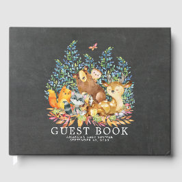 Chalkboard Woodland Baby Showbook Gästebuch