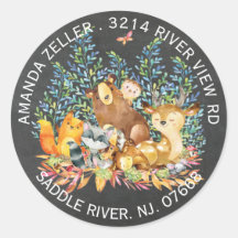 Chalkboard Woodlandl Baby Showmarke