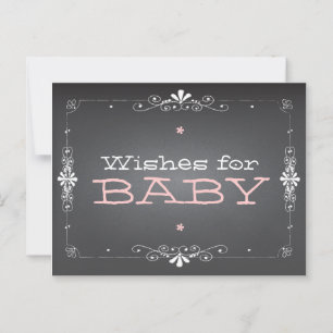 Chalkboard-Wünsche für Baby Showaktivität Card Hinweiskarte