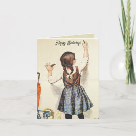 CHALKBOARD WÜNSCHT GLÜCKLICHE BIRTHDAY CARD DANKESKARTE