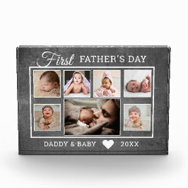 Chalkboard zum ersten Vatertag 7 FotoCollage Fotoblock