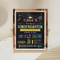 Chalkboard Zurück zur Schule Letzten Tag unterzeic