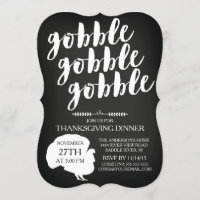 ChalkboardGobble Goble Türkei Erntedank Abendessen