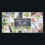 Chalked Collage Wedding Danke, dass Sie Foto Cards Dankeskarte<br><div class="desc">Teilen Sie Ihre Hochzeitskartons, während Sie Ihre Dankeschön-Notiz mit diesen modernen und eleganten Fotokarten senden, die Ihre Freunde und Familie sicherlich lieben werden! Auch in anderen Farben erhältlich. Sie können die Farbe auch selbst ändern, indem Sie auf den Knopf "Anpassen" >> "Bearbeiten" >> "Hintergrundfarbe" klicken und dann eine Farbe Ihrer...</div>