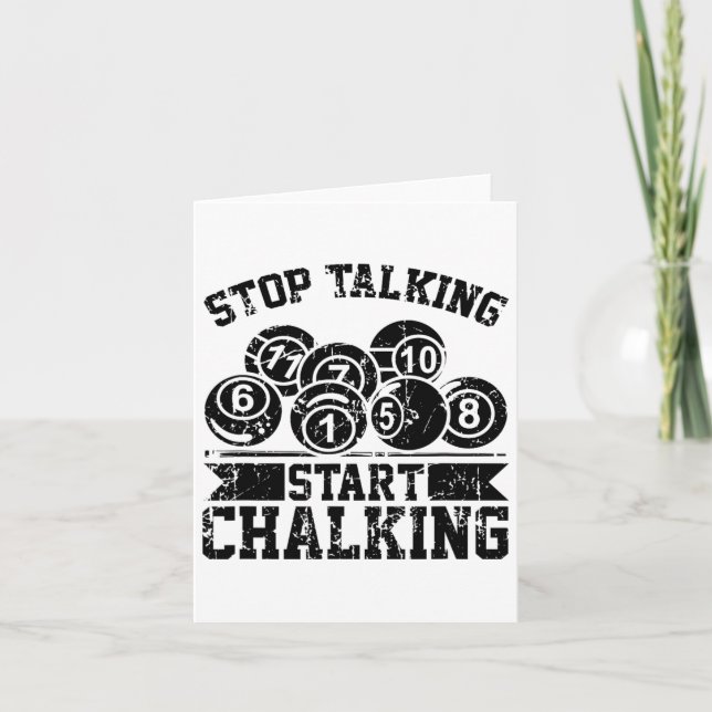 Chalking anhalten - Funny Billiards 8 l Karte (Vorderseite)