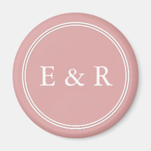 Chalky Pastel Pink Wedding Party Set Magnet