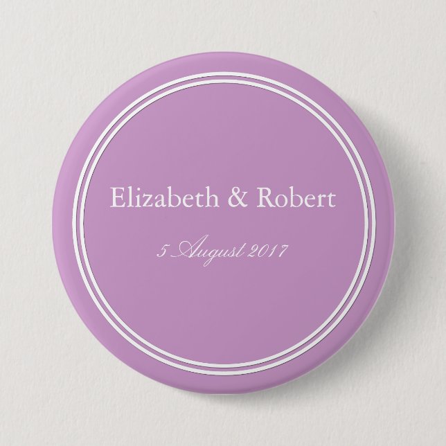 Chalky Pastel Violet Wedding Decoration Set Button (Vorderseite)