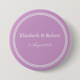 Chalky Pastel Violet Wedding Decoration Set Button