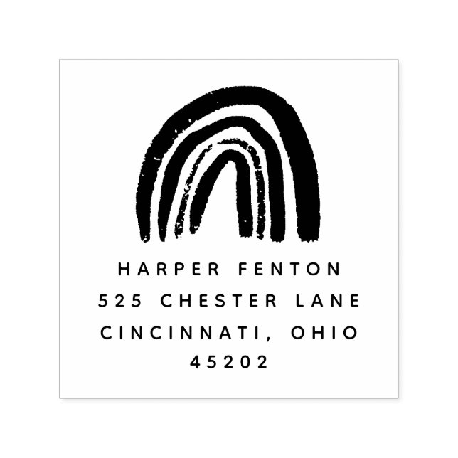 Chalky Rainbow Self-Incentive Rücksendeadresse Bri Permastempel (Design)