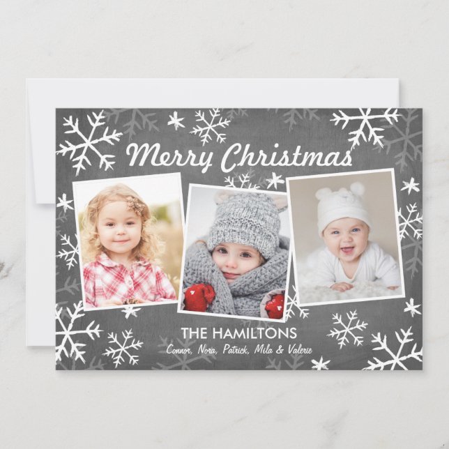 Chalky Snowfall 3 Foto Weihnachten (Vorderseite)