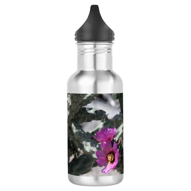 Challa Cactus in Blüte Edelstahlflasche (Links)