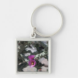 Challa Cactus in Blüte Schlüsselanhänger