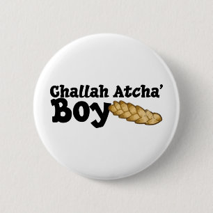 Challah Atcha Junge Button