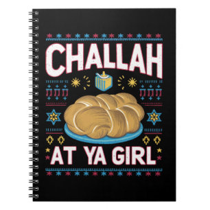 Challah bei Ya Girl Funny Hanukkah Food Chanukah Notizblock