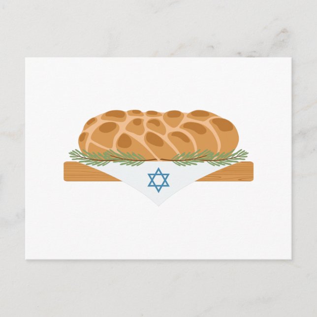 Challah Brot Postkarte (Vorderseite)