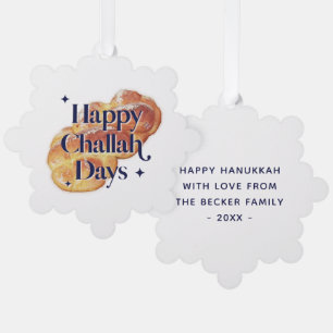 Challah Hanukkah Holiday Card Ornament Karte