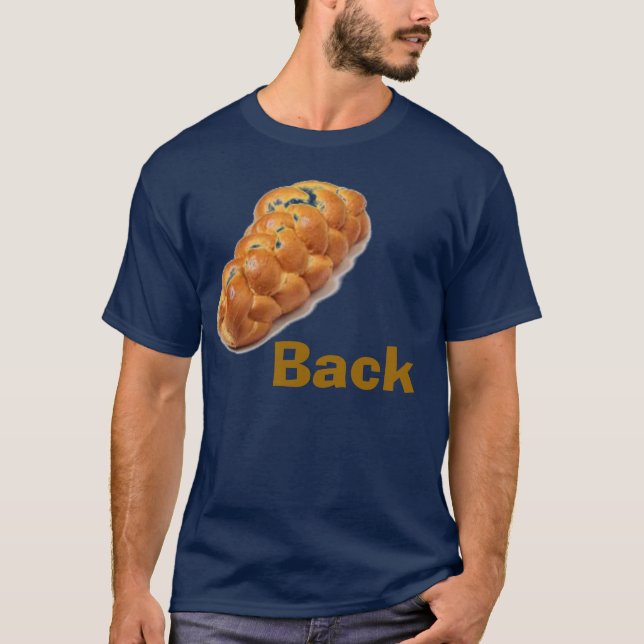 Challah-hinteres Blau T-Shirt (Vorderseite)