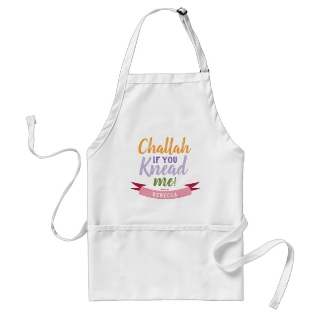 Challah if you Knead me Colorful Floral Quirky Schürze (Vorne)