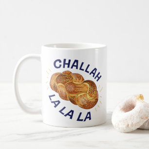 Challah La La La Lustiger jüdischer Foodie Chanukk Kaffeetasse