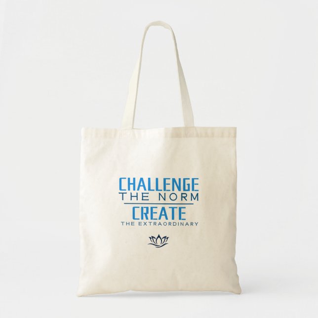 Challenge the norm Motivational Quote Tragetasche (Vorne)