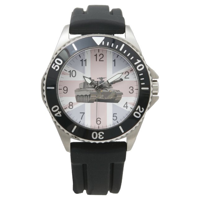 Challenger 2 Britischer Schlachttank Armbanduhr (Vorderseite)