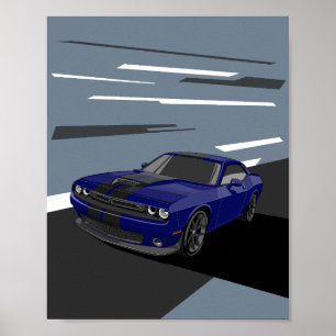 Challenger Blau Poster