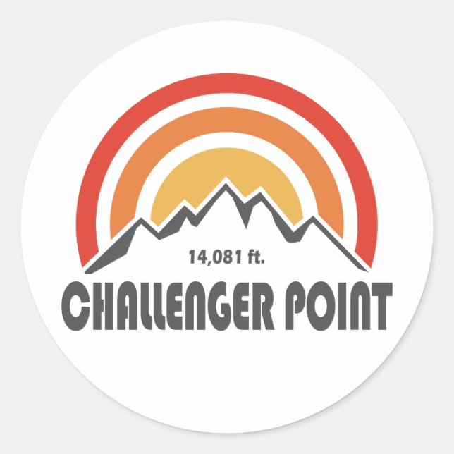 Challenger Point Runder Aufkleber (Vorderseite)