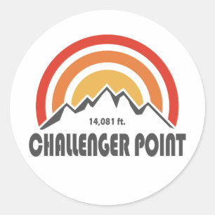 Challenger Point Runder Aufkleber