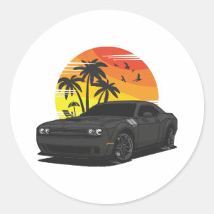 Challenger Runder Aufkleber