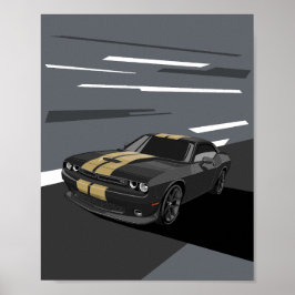 Challenger Schwarz Poster