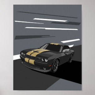 Challenger Schwarz Poster