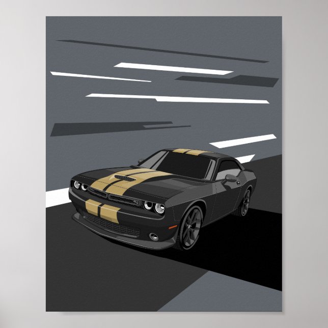 Challenger Schwarz Poster (Vorne)