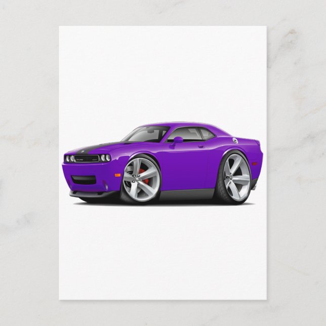 Challenger SRT8 Lila-Black Car Postkarte (Vorderseite)