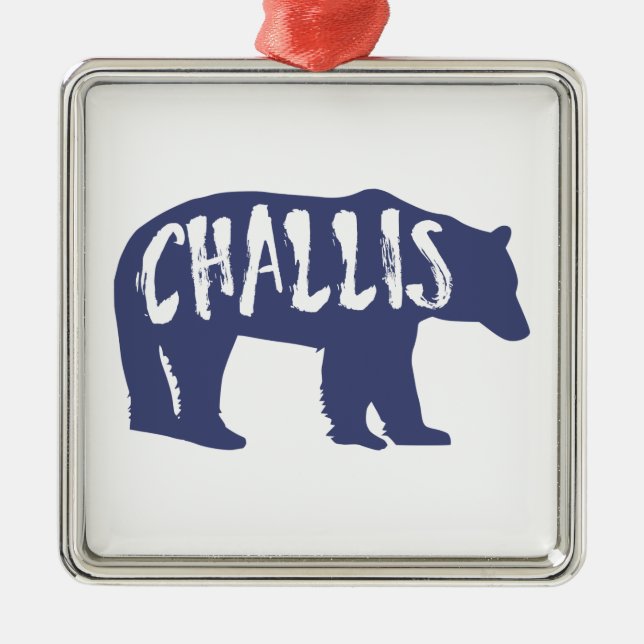 Challis Idaho Bear Ornament Aus Metall (Vorne)