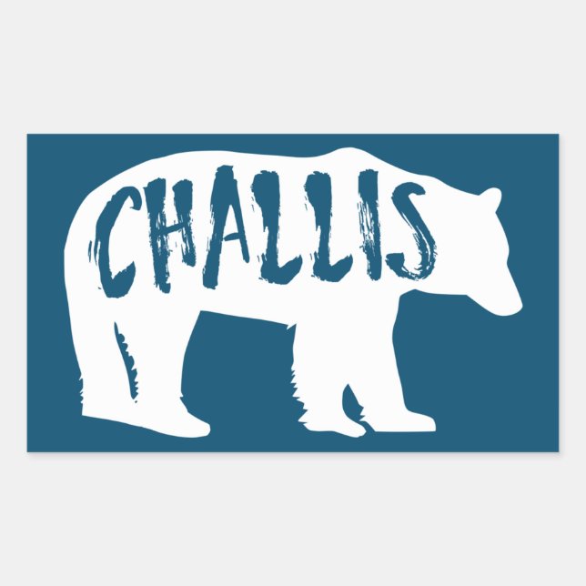 Challis Idaho Bear Rechteckiger Aufkleber (Vorderseite)