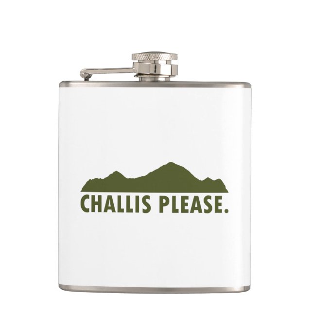 Challis Idaho Bitte Flachmann (Vorderseite)