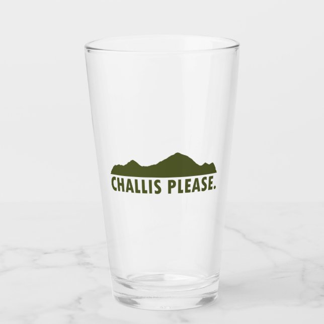 Challis Idaho Bitte Glas (Vorderseite)